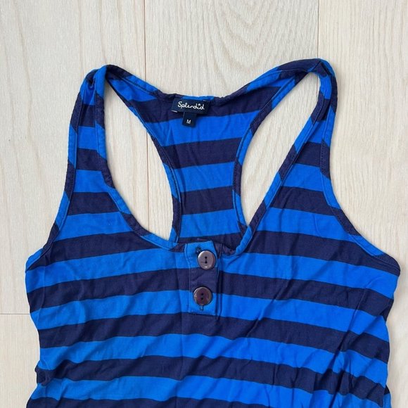 Splendid Maxi Racerback Striped Dress Navy Blue  ( M ) - Picture 2 of 2